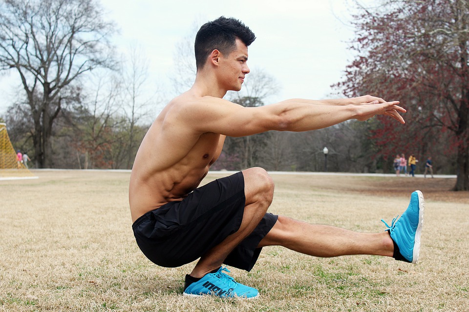 man doing pistol squats