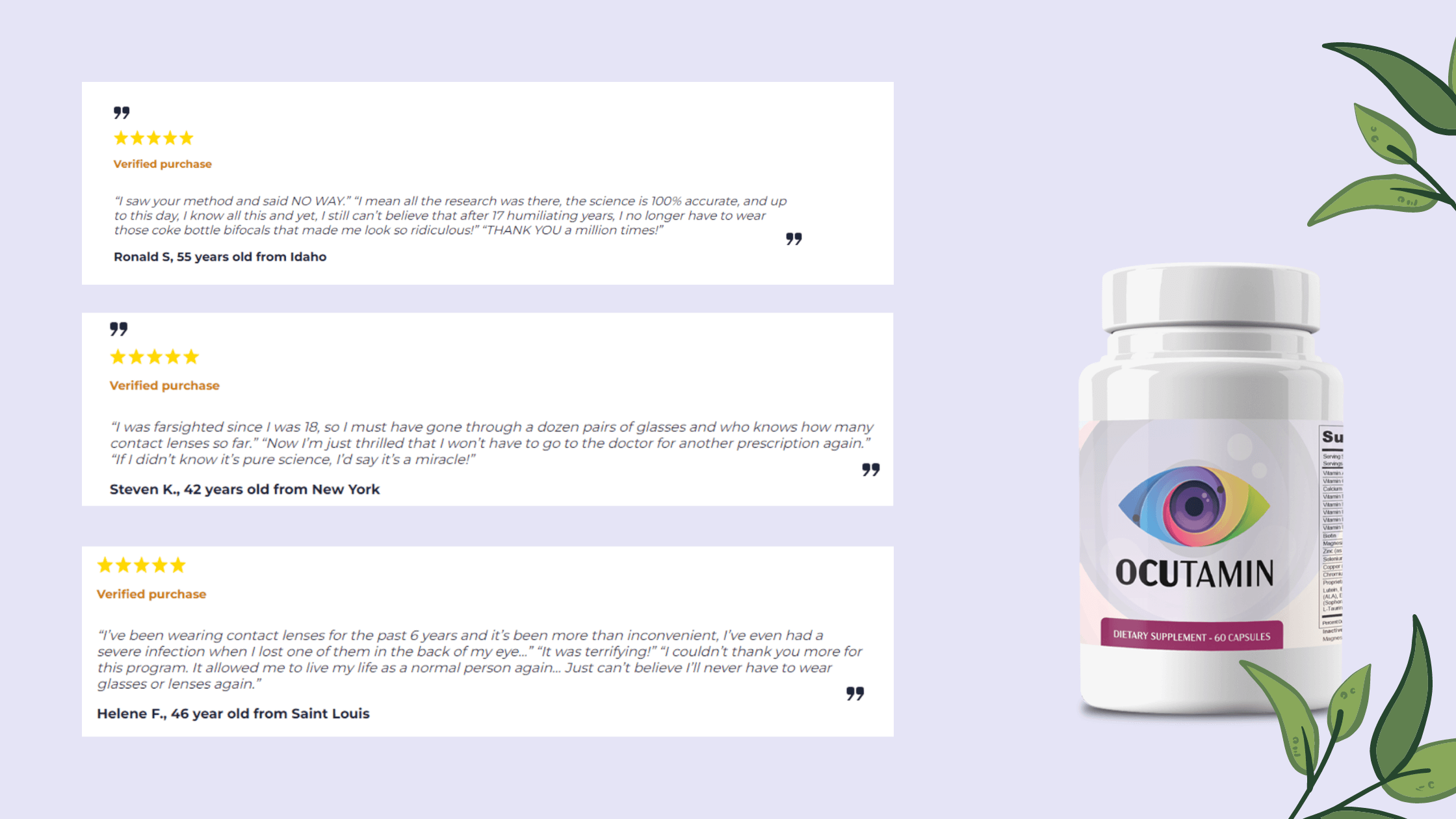 Ocutamin Customer Reviews