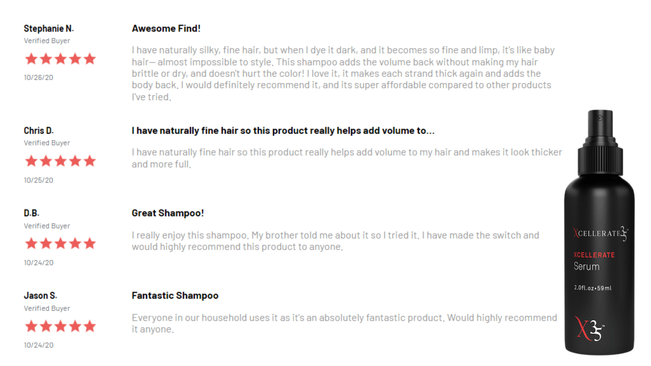 Xcellerate 35 Customer Reviews