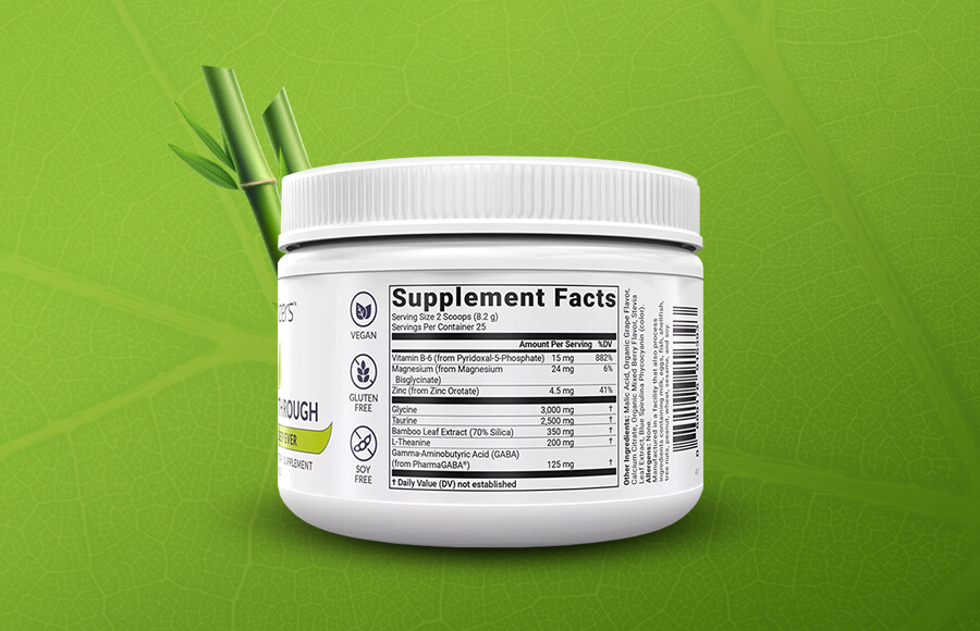 BiOptimizers Sleep Breakthrough Supplement Facts Label