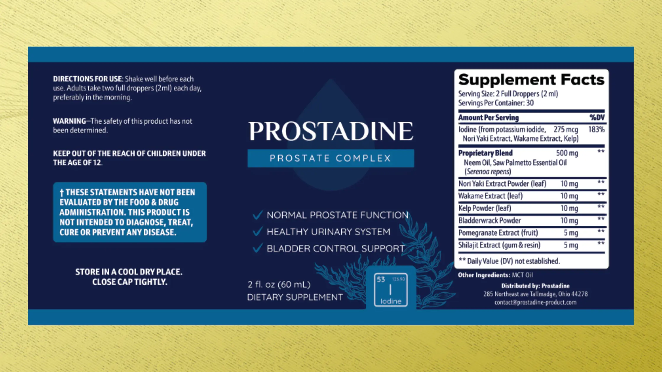Prostadine Dosage
